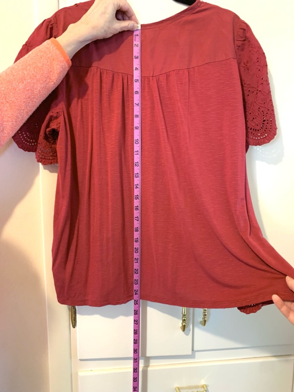 Knox Rose Red Lace Blouse - Picture 5 of 6
